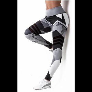Brand new workout leggings black and gray